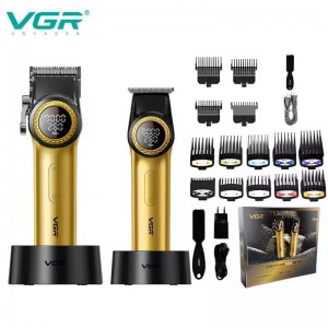 Комплект VGR 2 в 1 V-001&V-977 GOLD, акумуляторна машинка для стрижки (clipper) і тример Комплект VGR 2 в 1 V-001&V-977 GOLD, акумуляторна машинка для стрижки (clipper) і тример