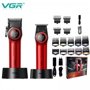 Комплект VGR 2 в 1 V-001&V-977 RED, акумуляторна машинка для стрижки (clipper) і тример Комплект VGR 2 в 1 V-001&V-977 RED, акумуляторна машинка для стрижки (clipper) і тример