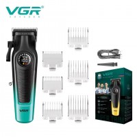 Акумуляторна машинка для стриження (clipper) VGRV-196 GREEN, 8 насадок, 7000 RPM, 2000 mAh, LED display Акумуляторна машинка для стриження (clipper) VGRV-196 GREEN, 8 насадок, 7000 RPM, 2000 mAh, LED display