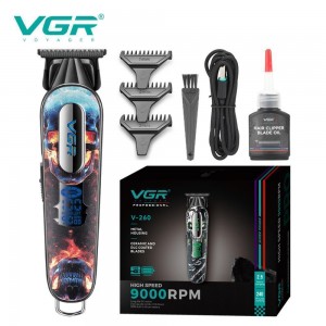 Тример V-260 RED, 3 насадки, 2000mAh, 9000 RPM, LED display Тример V-260 RED, 3 насадки, 2000mAh, 9000 RPM, LED display