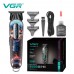 Тример VGR V-260 RED, 3 насадки, 2000mAh, 9000 RPM, LED display