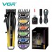 Акумуляторна машинка для стриження (clipper) VGRV-273 GOLD, 6 насадок, 8000 RPM, 3000 mAh, LED display