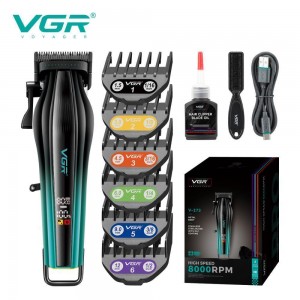 Акумуляторна машинка для стриження (clipper) VGRV-273 GREEN, 6 насадок, 8000 RPM, 3000 mAh, LED display Акумуляторна машинка для стриження (clipper) VGRV-273 GREEN, 6 насадок, 8000 RPM, 3000 mAh, LED display
