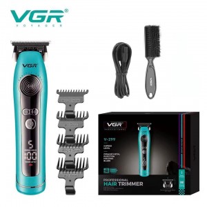 Тример VGR V-299 BLUE, 4 насадки, 9000RPM, 2000 mAh, 5 рівнів швидкості, LED display Тример VGR V-299 BLUE, 4 насадки, 9000RPM, 2000 mAh, 5 рівнів швидкості, LED display
