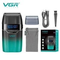 Електробритва VGR V-308 GREEN шейвер, подвійне лезо, 9000 RPM, LED Display Електробритва VGR V-308 GREEN шейвер, подвійне лезо, 9000 RPM, LED Display