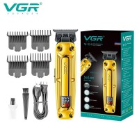 Акумуляторна машинка для стриження (clipper) VGR V-904 GOLD, 4 насадки, 2000 mAh, LED display Акумуляторна машинка для стриження (clipper) VGR V-904 GOLD, 4 насадки, 2000 mAh, LED display