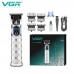 Тример VGR V-942 WHITE, 4 насадки, LED display