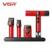Комплект VGR STEPLERSS PRO 4 IN 1 RED, машинка для стрижки (Clipper), триммер, шейвер, фен