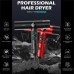 Фен професійний VGR V-401 RED, 40 рівнів обдування 70000 - 110000 RPM, 40 рівнів температури 60°C - 100°C, 3 насадки