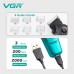 Акумуляторна машинка для стриження (clipper) VGRV-196 GREEN, 8 насадок, 7000 RPM, 2000 mAh, LED display Акумуляторна машинка для стриження (clipper) VGRV-196 GREEN, 8 насадок, 7000 RPM, 2000 mAh, LED display
