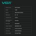 Тример VGR V-299 BLUE, 4 насадки, 9000RPM, 2000 mAh, 5 рівнів швидкості, LED display Тример VGR V-299 BLUE, 4 насадки, 9000RPM, 2000 mAh, 5 рівнів швидкості, LED display