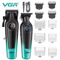 Комплект VGR 2 в 1 V-196&996 GREEN, акумуляторна машинка для стрижки (clipper) та триммер Комплект VGR 2 в 1 V-196&996 GREEN, акумуляторна машинка для стрижки (clipper) та триммер