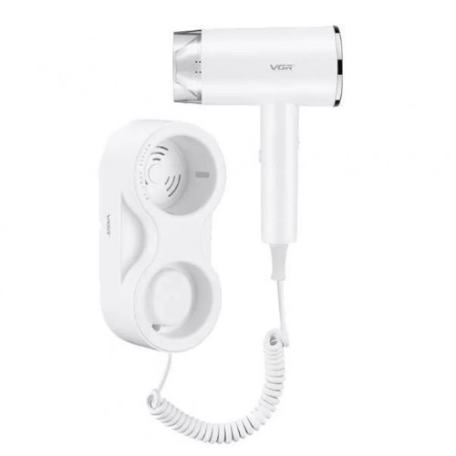 Фен настінний VGR V-407 WHITE, 2 рівні обдування, 3 рівні температури