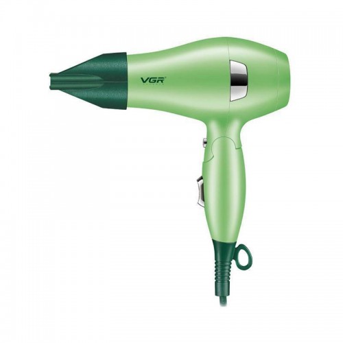 Фен складаний VGR V-432 GREEN, 3 рівні обдування, низький рівень шуму, 1200 Вт