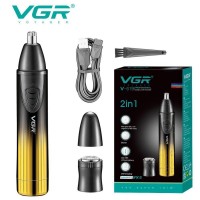 Тример VGR 2 в 1 V-619 GOLD, 2 насадки - триммер для носа, шейвер Тример VGR 2 в 1 V-619 GOLD, 2 насадки - триммер для носа, шейвер