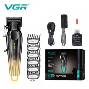 Акумуляторна машинка для стрижки (clipper) VGR V-662 GOLD, 7000 RPM, 6 насадок, LED display Акумуляторна машинка для стрижки (clipper) VGR V-662 GOLD, 7000 RPM, 6 насадок, LED display