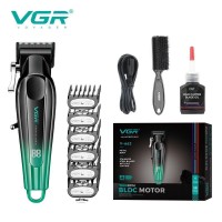 Акумуляторна машинка для стрижки (clipper) VGR V-662 GREEN, 7000 RPM, 6 насадок, LED display Акумуляторна машинка для стрижки (clipper) VGR V-662 GREEN, 7000 RPM, 6 насадок, LED display