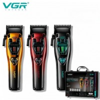 Акумуляторна машинка для стрижки (clipper) VGR V-668, VECTOR MOTOR 8000-11000 RPM, 6 насадок, LED display Акумуляторна машинка для стрижки (clipper) VGR V-668, VECTOR MOTOR 8000-11000 RPM, 6 насадок, LED display