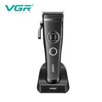 Акумуляторна машинка для стрижки (clipper) VGR V-880C BLACK, EXTERNAL ROTOR MOTOR, MIM BLADE, 11 насадок, док-станція Акумуляторна машинка для стрижки (clipper) VGR V-880C BLACK, EXTERNAL ROTOR MOTOR, MIM BLADE, 11 насадок, док-станція