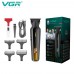 Тример VGR V-930 GOLD, 4 насадки, LED display