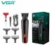 Тример VGR V-930 RED, 4 насадки, LED display