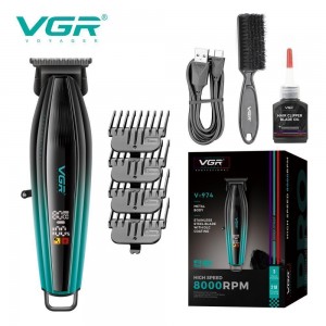 Тример VGR V-974 GREEN, 8000 RPM, 4 насадки, LED display Тример VGR V-974 GREEN, 8000 RPM, 4 насадки, LED display