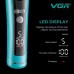 Тример VGR V-299 BLUE, 4 насадки, 9000RPM, 2000 mAh, 5 рівнів швидкості, LED display Тример VGR V-299 BLUE, 4 насадки, 9000RPM, 2000 mAh, 5 рівнів швидкості, LED display