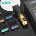Акумуляторна машинка для стрижки (clipper) VGR V-026 GOLD, 6 насадок, 9000 RPM, LED display