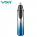 Тример VGR 2 в 1 V-619 BLUE, 2 насадки - триммер для носа, шейвер