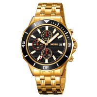 Годинники наручні 9335GDBK SKMEI, GOLD-BLACK Годинники наручні 9335GDBK SKMEI, GOLD-BLACK