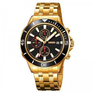 Годинники наручні 9335GDBK SKMEI, GOLD-BLACK Годинники наручні 9335GDBK SKMEI, GOLD-BLACK