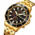 Годинники наручні 9335GDBK SKMEI, GOLD-BLACK Годинники наручні 9335GDBK SKMEI, GOLD-BLACK