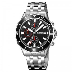 Годинники наручні 9335SIBK SKMEI, SILVER-BLACK Годинники наручні 9335SIBK SKMEI, SILVER-BLACK