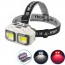 Ліхтар налобний HX-816-2COB(White+Red), Waterproof, 1x18650, ЗП Type-C, Box