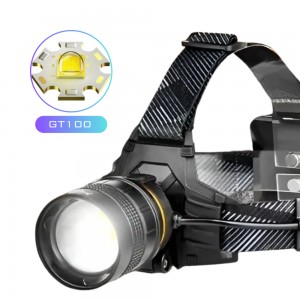 Ліхтар налобний BL-8076-2/QE-909-GT100, 2x18650, zoom, ЗП Type-C, Box Ліхтар налобний BL-8076-2/QE-909-GT100, 2x18650, zoom, ЗП Type-C, Box