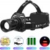 Ліхтар налобний CARBON BL-2322-TG+3LED(White+Red+Blue+Green), Motion Sensor, 3x18650, ЗП Type-C, zoom
