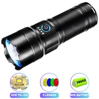 Ліхтар AK180 WHITE LASER LED PM30-TG, 1х38650, Power Bank, ЗП Type-C, zoom, 5 фільтрів Ліхтар AK180 WHITE LASER LED PM30-TG, 1х38650, Power Bank, ЗП Type-C, zoom, 5 фільтрів