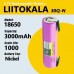 Акумулятор 18650, LiitoKala 30Q-N, 3000mAh, з контактами під паяння, ОРИГІНАЛ