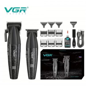 Комплект VGR 2 в 1 V-640 S2 BLACK акумуляторна машинка для стриження (clipper) та триммер Комплект VGR 2 в 1 V-640 S2 BLACK акумуляторна машинка для стриження (clipper) та триммер