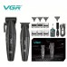 Комплект VGR 2 в 1 V-640 S2 BLACK акумуляторна машинка для стриження (clipper) та триммер