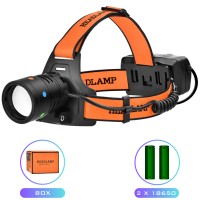 Ліхтар налобний NIGHT VISION FLUORESCENCE BL-T210-TG, 2x18650, 1 РЕЖИМ, ЗП Type-C, zoom