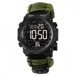 Годинники наручні 1845AG SKMEI PARACORD, ARMY GREEN, Compass, термометр, свисток, кресало Годинники наручні 1845AG SKMEI PARACORD, ARMY GREEN, Compass, термометр, свисток, кресало