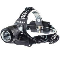 Ліхтар налобний 2199-T6, 2х18650, signal light, шипи, zoom, ЗП Type-C, Box