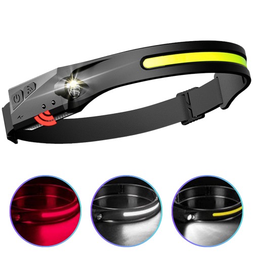 Ліхтар налобний  BL-W689-1/5808А-LM+COB(White+Red), Motion Sensor, Li-Ion аккум., ЗП Type-C, Box