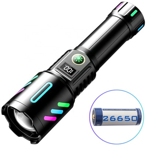 Ліхтар NIGHT VISION FLUORESCENCE W514/1143-WHITE LASER LED PM10-TG, 1x26650, Power Bank, ЗП Type-C, zoom