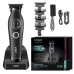 Тример VGR V-880T BLACK, EXTERNAL ROTOR MOTOR, MIM BLADE, 4 насадки, док-станція