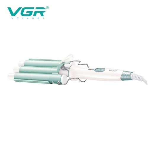 Плойка потрійна VGR V-595 WHITE, 5 режимів роботи, керамічне покриття, LED display, 100 Вт