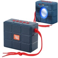 Bluetooth-колонка TG311 з RGB ПІДСВІЧУВАННЯМ,  speakerphone, радіо, blue