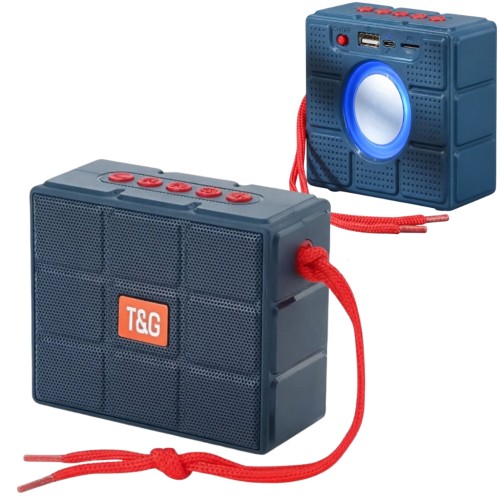 Bluetooth-колонка TG311 з RGB ПІДСВІЧУВАННЯМ,  speakerphone, радіо, blue