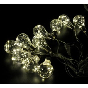 Гирлянда Эдисона (гирлянда из лампочек) 10 LED 2M, теплый белый, с соединитель WW Гирлянда Эдисона (гирлянда из лампочек) 10 LED 2M, теплый белый, с соединитель WW